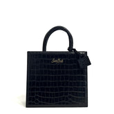Borsa a mano SAINT BARTH SHOP BAG MIDI - Croco Nero 00777I